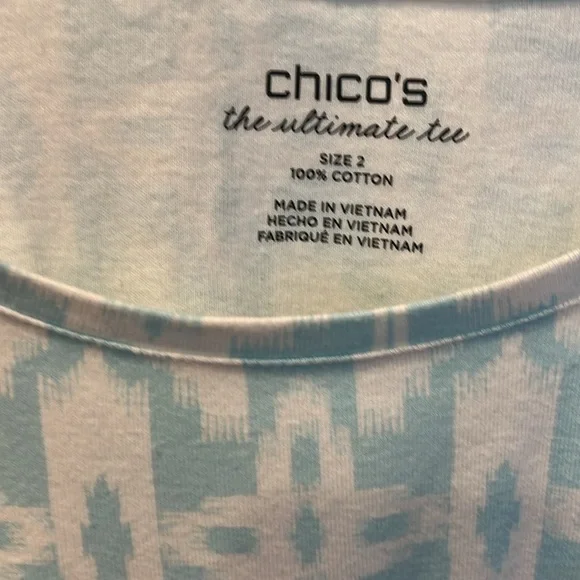 Chicos Tee Shirt Size 2=12/14 - Picture 2 of 5